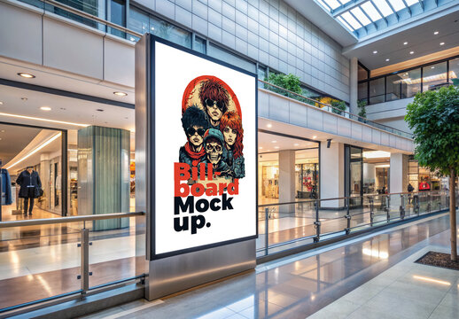 Indoor Billboard Mockup Template