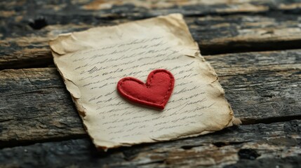 a handwritten love letter or note, symbolizing the expression of affection through written words