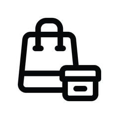 shopping bag icon. vector line icon for your website, mobile, presentation, and logo design.