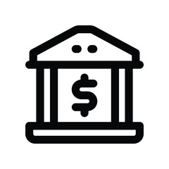 bank icon. vector line icon for your website, mobile, presentation, and logo design.