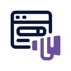 website marketing icon. vector dual tone icon for your website, mobile, presentation, and logo design.