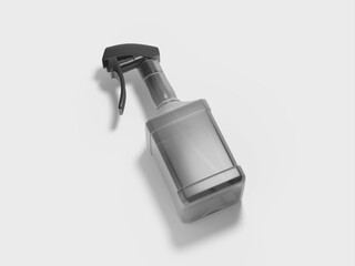 Amber Spray Bottle Mockup 3D Rendering