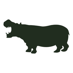 Hippopotamus Animal Silhouette