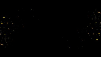 Golden Particles Moving Glitter Sparkling light. Dust particles Trail sparkles background 4K. Birthday, Anniversary, new year, event, Christmas magic stars, Festival, Diwali. Magic Shimmer Trail 3D