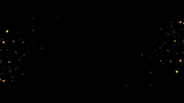 Golden Particles Moving Glitter Sparkling light. Dust particles Trail sparkles background 4K. Birthday, Anniversary, new year, event, Christmas magic stars, Festival, Diwali. Magic Shimmer Trail 3D