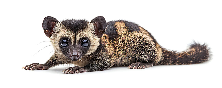 Closeup of the Asian palm civet, a nocturnal mammal native to Southeast Asia