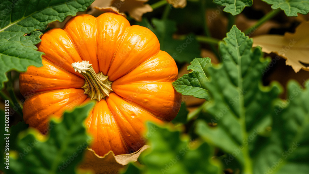 Canvas Prints Small Pumpkin Close-Up