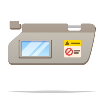 Sun visor car interior vector isolated illustration