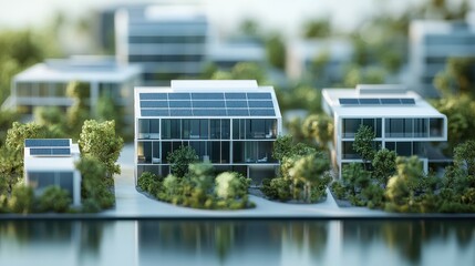 Modern Corporate Headquarters with Green Landscape