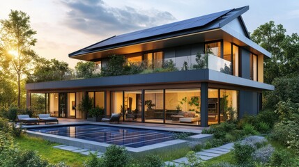 Smart Solar Powered Home with Modern Design