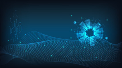 futuristic digital technology interface hud background