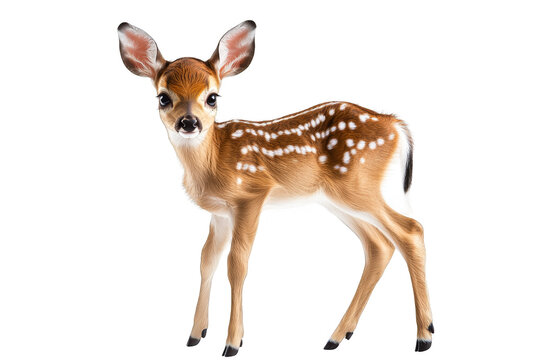 Bambi the deer full-length on a transparent background