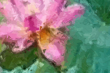 Oil paintings and various flowers, lotus leaves, lotus flowers, fish, horses, cats, dogs, beautiful...