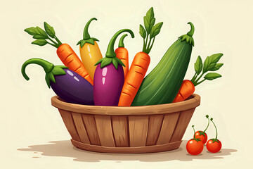 Colorful Vegetable Basket