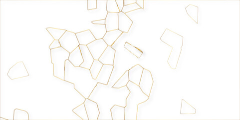 Golden gradient lines stroke abstract white crystalized broken glass background. arabian Stylish Seamless pattern on white background. Creative design. abstract desktop texture design digital art wall