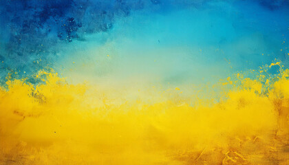 Summer grunge background with blue and yellow