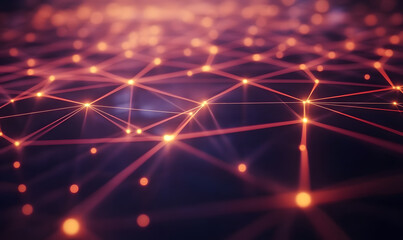 Fototapeta premium Futuristic financial dashboards and luxury business charts with glowing neon lines, gold accents, and connected nodes for corporate branding.