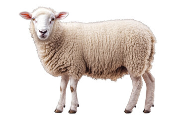 Fototapeta premium Full-length sheep on a transparent background