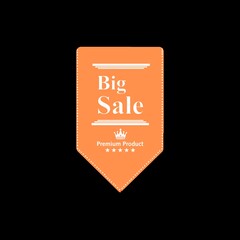 Banner Big Sale with black background. Big sale 