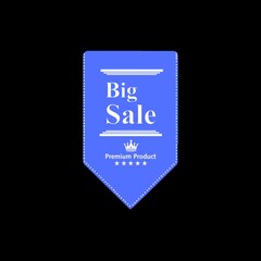 Banner Big Sale with black background. Big sale 