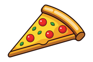 pizza slice illustration on white background.