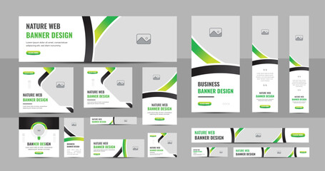 Modern agro farm web banner template, social media post bundle or lawn care web banner, square banner, cover, conference flyer, Header, landing page web design