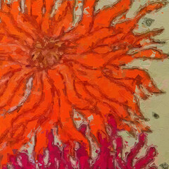 Oil paintings and various flowers, lotus leaves, lotus flowers, fish, horses, cats, dogs, beautiful 