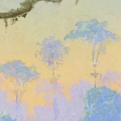 Oil paintings and various flowers, lotus leaves, lotus flowers, fish, horses, cats, dogs, beautiful 