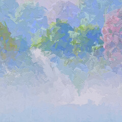 Oil paintings and various flowers, lotus leaves, lotus flowers, fish, horses, cats, dogs, beautiful 