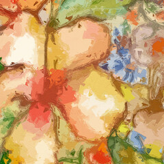 Oil paintings and various flowers, lotus leaves, lotus flowers, fish, horses, cats, dogs, beautiful 