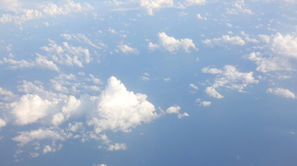 beautiful clear clouds in the sky, daytime photo.