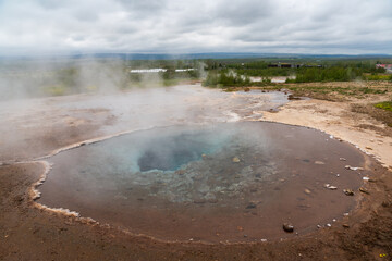 Geysir Hot Springs in Haukadalsvegur, Iceland