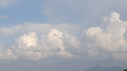 beautiful clear clouds in the sky, daytime photo.