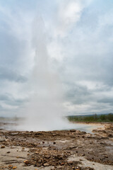 Geysir Hot Springs in Haukadalsvegur, Iceland