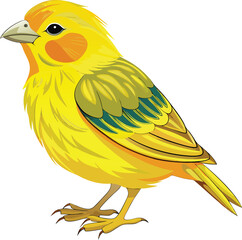 Canary mascot sticker vector design