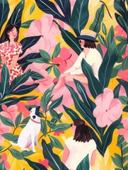 Vibrant Elegant Dream Art Pattern: High-Resolution Seamless Pattern for Premium Designs-Perfect for Print and Web