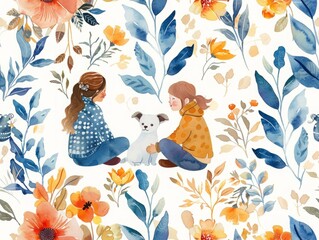 Vibrant Elegant Dream Art Pattern: High-Resolution Seamless Pattern for Premium Designs-Perfect for Print and Web