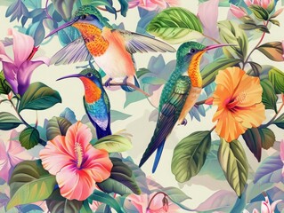 Vibrant Elegant Dream Art Pattern: High-Resolution Seamless Pattern for Premium Designs-Perfect for Print and Web
