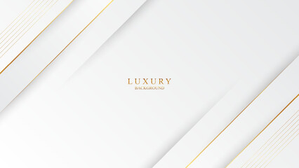 Obraz premium Minimalist white background with elegant 3d golden style ornaments