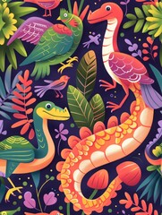 Vibrant Elegant Dream Art Pattern: High-Resolution Seamless Pattern for Premium Designs-Perfect for Print and Web
