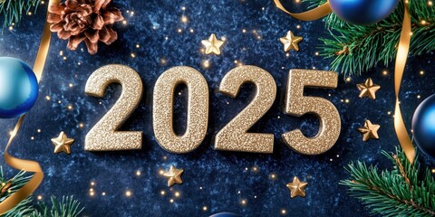  2025 banner with decorative elements 