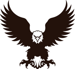 eagle with wings vector art