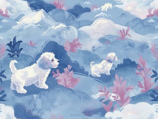 Vibrant Elegant Dream Art Pattern: High-Resolution Seamless Pattern for Premium Designs-Perfect for Print and Web