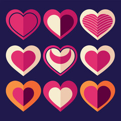 Seamless romantic hearts pattern for Valentine's Day