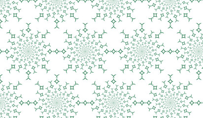 Green and white tone leaf illustration design used in clothing design.