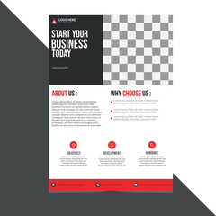 Corporate flyer Design her color is black  cover modern layout, annual report, poster, flyer in A4