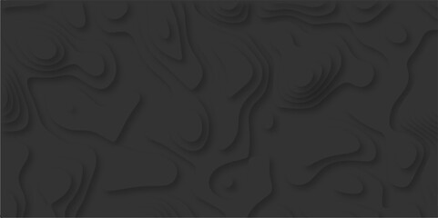 Abstract wavy line 3d paper cut gray background with shadows. Abstract realistic papercut decoration textured with wavy layers. Topographic contour lines vector map seamless pattern vector.