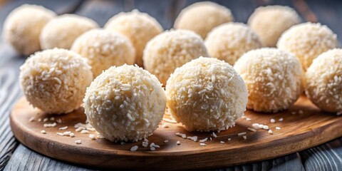 Delicious Homemade Coconut Balls Coated in Shredded Coconut and Perfect for Sweet Treats and Snacks