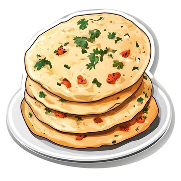 recommend clip art: A clipart sticker of Aloo tikki Generative AI