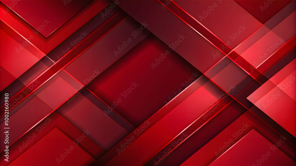 Poster 3d red geometric abstract background overlaps layer on dark space with diagonal lines decoration. mo